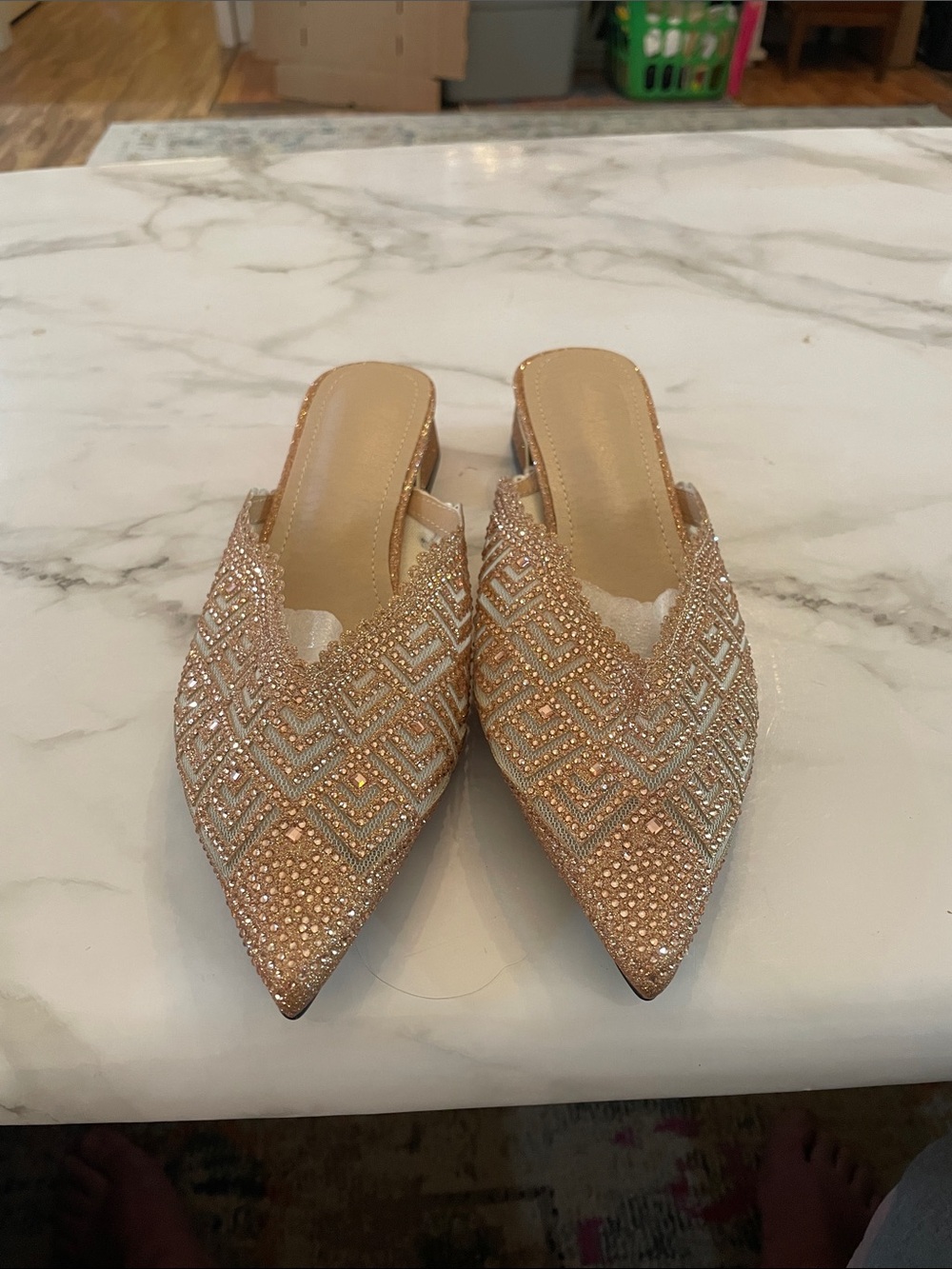 Pink flats